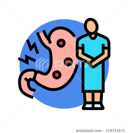 ulcers man disease color icon vector illustration ulcers man disease color icon vector illustration 119332671