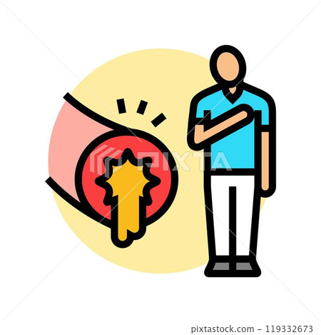 asthma man disease color icon vector illustration asthma man disease color icon vector illustration 119332673