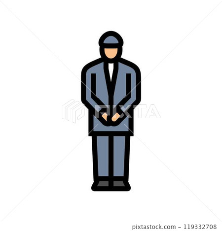 doorman hospitality hotel color icon vector illustration doorman hospitality hotel color icon vector illustration 119332708