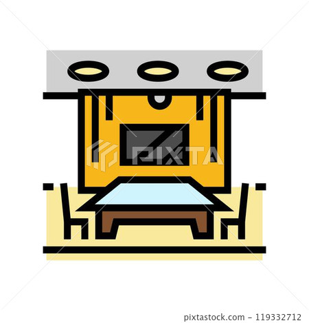 conference room hospitality hotel color icon vector illustration 119332712