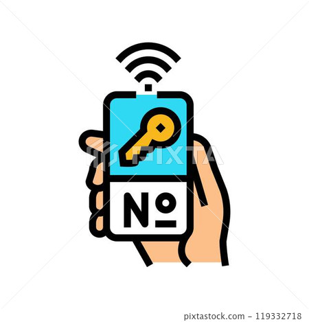 room key hospitality hotel color icon vector illustration room key hospitality hotel color icon vector illustration 119332718