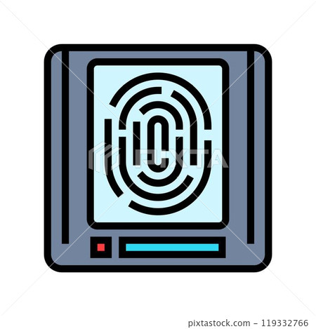 sensor biometric color icon vector illustration 119332766