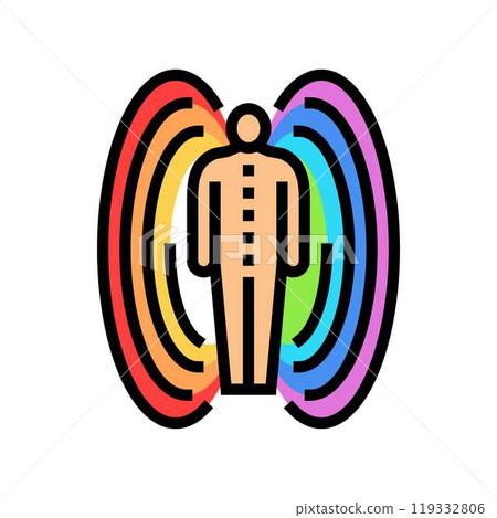 energy flow acupuncture color icon vector illustration energy flow acupuncture color icon vector illustration 119332806