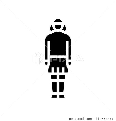 tv series cosplay female glyph icon vector illustration 119332854