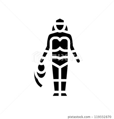 comic book cosplay female glyph icon vector illustration comic book cosplay female glyph icon vector illustration 119332870