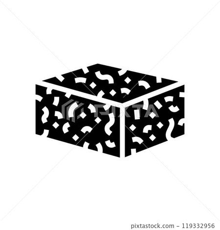 tofu block vegan food glyph icon vector illustration 119332956