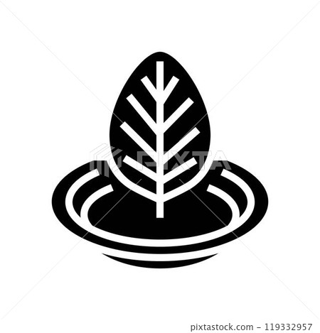 leaf vegan food glyph icon vector illustration leaf vegan food glyph icon vector illustration 119332957