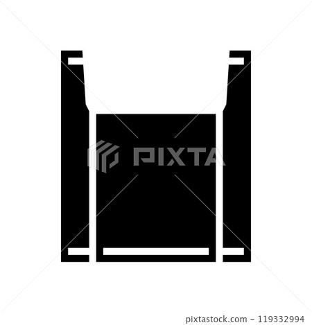 bag plastic package glyph icon vector illustration bag plastic package glyph icon vector illustration 119332994