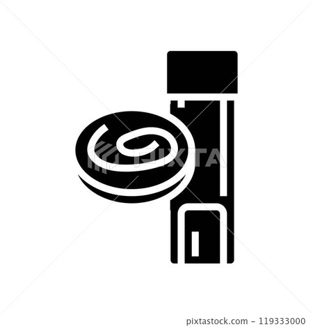 detection test worm parasite glyph icon vector illustration 119333000