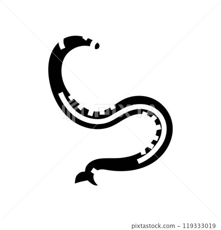 hookworm parasite glyph icon vector illustration 119333019