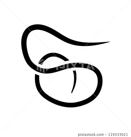 roundworm parasite glyph icon vector illustration roundworm parasite glyph icon vector illustration 119333021