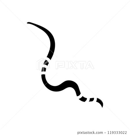 parasite worm glyph icon vector illustration parasite worm glyph icon vector illustration 119333022
