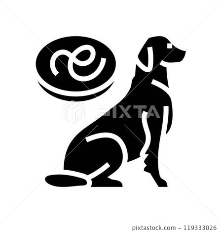 dog parasite worm glyph icon vector illustration 119333026