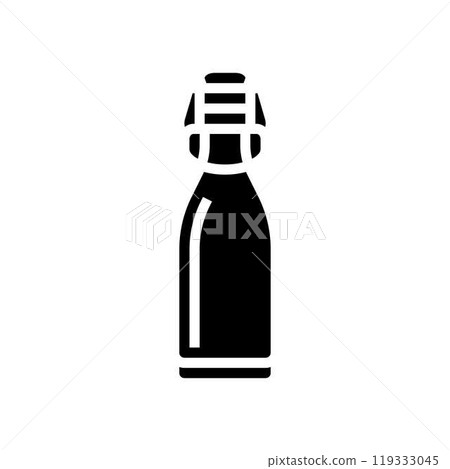 beverage bottle glass package glyph icon vector illustration 119333045