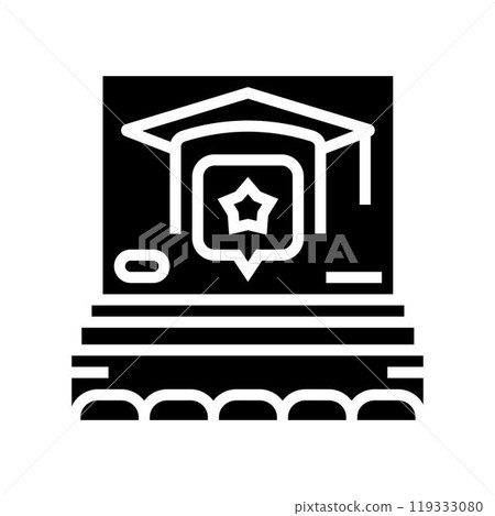 seminar agency glyph icon vector illustration seminar agency glyph icon vector illustration 119333080