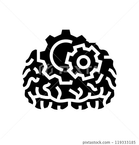 gears brainstorm glyph icon vector illustration gears brainstorm glyph icon vector illustration 119333185
