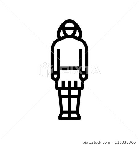 tv series cosplay female line icon vector illustration 119333300