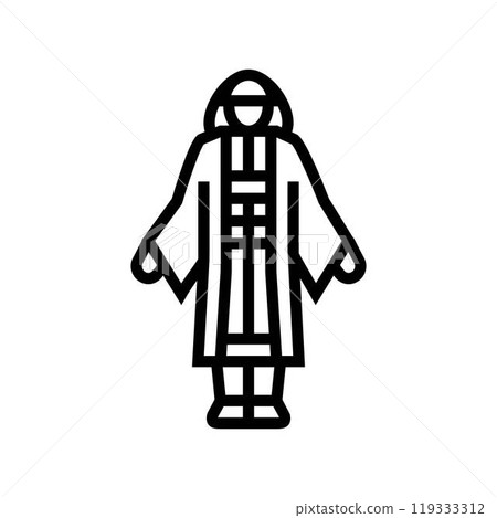 anime cosplay female line icon vector illustration 119333312