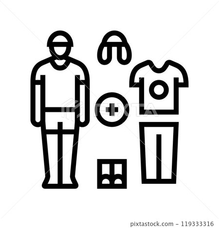 costume play line icon vector illustration 119333316