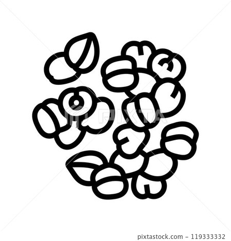 chickpeas vegan food line icon vector illustration chickpeas vegan food line icon vector illustration 119333332