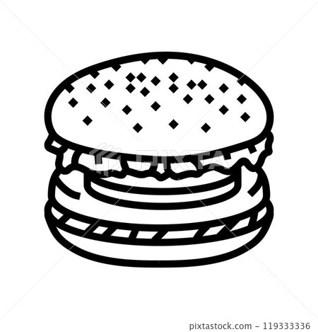 veggie burger vegan food line icon vector illustration veggie burger vegan food line icon vector illustration 119333336