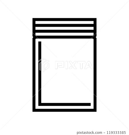 pouch plastic package line icon vector illustration 119333385