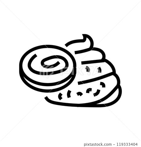 infested stool sample line icon vector illustration 119333404