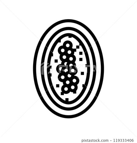 worm eggs parasite line icon vector illustration worm eggs parasite line icon vector illustration 119333406