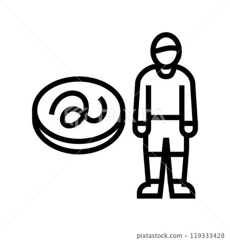 kid boy helminth worm line icon vector illustration kid boy helminth worm line icon vector illustration 119333428