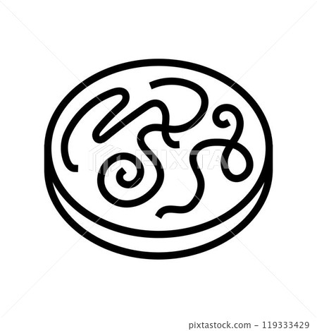helminth worm parasite line icon vector illustration helminth worm parasite line icon vector illustration 119333429