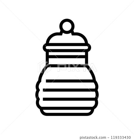 lotion bottle glass package line icon vector illustration lotion bottle glass package line icon vector illustration 119333430