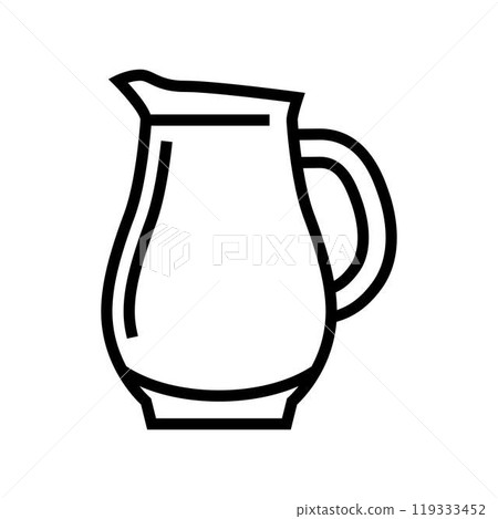 jug glass package line icon vector illustration jug glass package line icon vector illustration 119333452