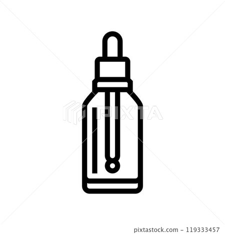 bottle dropper glass package line icon vector illustration 119333457
