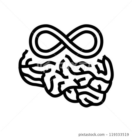 infinity brainstorm line icon vector illustration 119333519