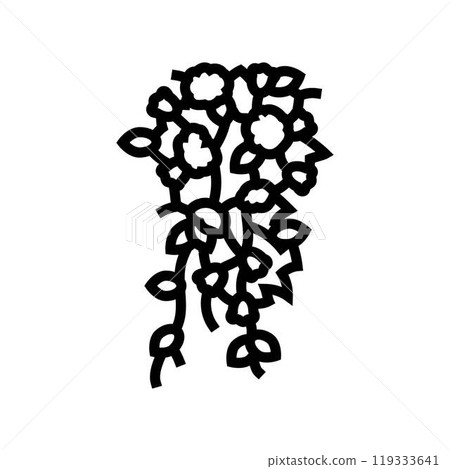 shower bouquet flower line icon vector illustration shower bouquet flower line icon vector illustration 119333641