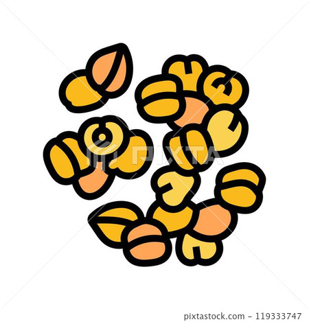 chickpeas vegan food color icon vector illustration 119333747
