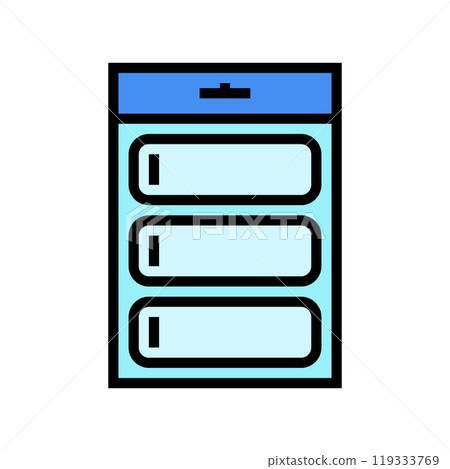 blister pack plastic package color icon vector illustration 119333769