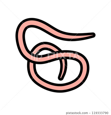 roundworm parasite color icon vector illustration roundworm parasite color icon vector illustration 119333790