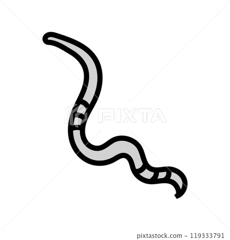 parasite worm color icon vector illustration parasite worm color icon vector illustration 119333791