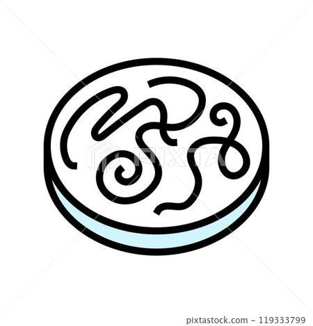 helminth worm parasite color icon vector illustration 119333799
