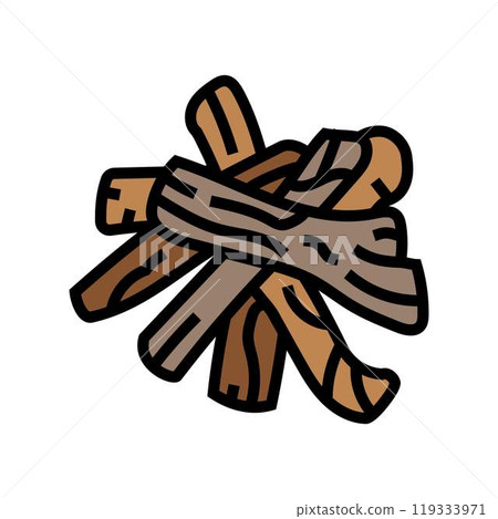 licorice root ayurvedic herb color icon vector illustration 119333971