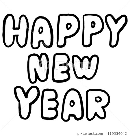 Squishy letters saying HAPPY NEW YEAR 119334042