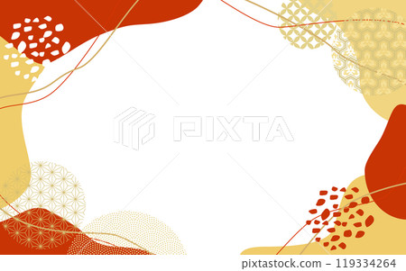 2025 Japanese style New Year's card frame 2025 Japanese style New Year's card frame 119334264