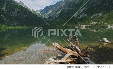 Poprad lake in High Tatras mountains Poprad lake in High Tatras mountains 119334427