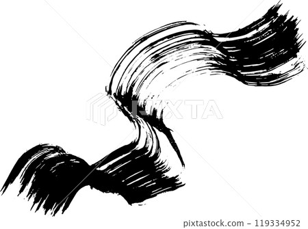 Grunge Ink Brush Wave Stroke Texture Grunge Ink Brush Wave Stroke Texture 119334952