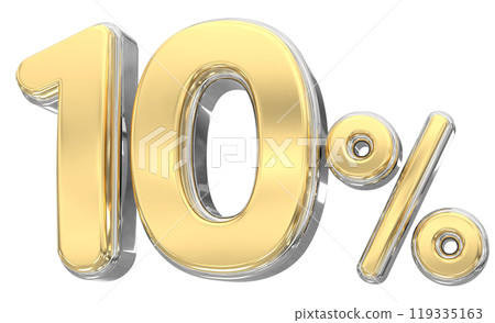 golden number symbol made of golden shining metallic 3d with gold glitter golden shining metallic 119335163