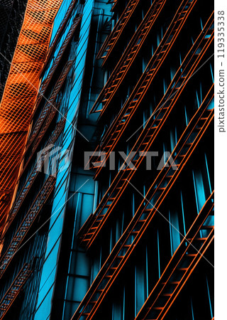 Generative ai. Abstract geometry pattern background, 119335338