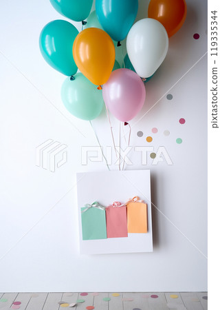 Celebration and party invitation concept. Generative AI 119335344