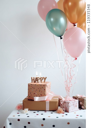 Celebration and party invitation concept. Generative AI 119335348