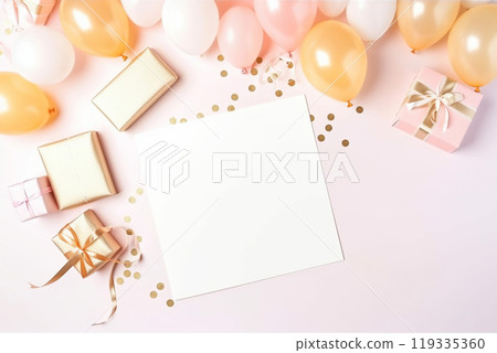 Celebration and party invitation concept. Generative AI Celebration and party invitation concept. Generative AI 119335360